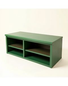 Meadow Bluff Shoe Storage Bench - Green (synthetic illustration; no displayed measurements)