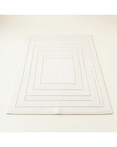Maple Bluff Rectangular Outdoor Rug - White (synthetic illustration; no displayed measurements)