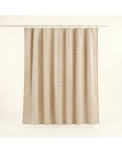 Lake Bluff Shower Curtain Hanging Flat From A Plain Rod - Beige (synthetic illustration; no displayed measurements)