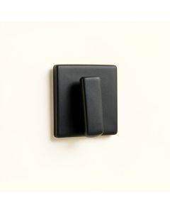 Vale Crest Wall-Mounted Robe Hook - Black (synthetic illustration; no displayed measurements)