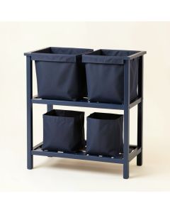 Linden Dale Laundry Sorting Station With Plain Removable Bags - Navy (synthetic illustration; no displayed measurements)