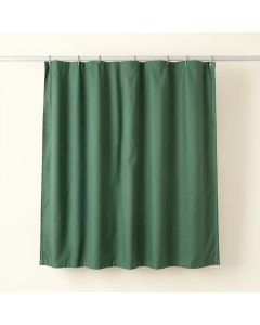 Juniper Brook Shower Curtain Hanging Flat From A Plain Rod - Green (synthetic illustration; no displayed measurements)