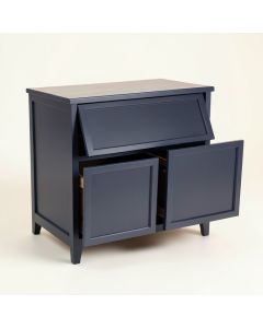 Moss Bend Freestanding Pull-Out Hamper Cabinet - Navy (synthetic illustration; no displayed measurements)