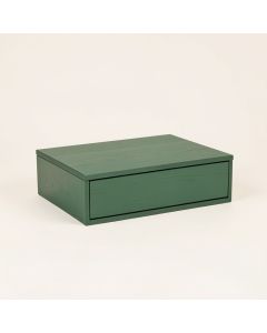 Juniper Bridge Desktop Monitor Riser - Green (synthetic illustration; no displayed measurements)