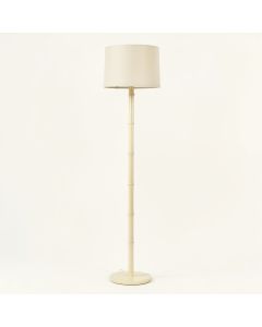 Flint Bridge Floor Lamp With A Plain Fabric Shade - Cream (synthetic illustration; no displayed measurements)