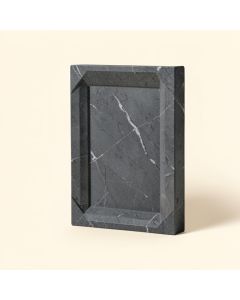 Reflect 4 '' X 12 '' Beveled Marble Splitface Tile In Dark Gray (synthetic illustration; no displayed measurements)