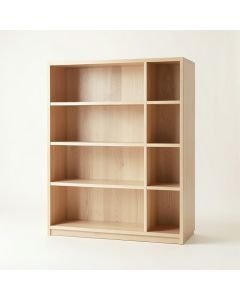 Pine Bend Freestanding Bookcase - Beige (synthetic illustration; no displayed measurements)