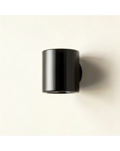 Cedar Bend Wall Sconce Mounted On A Plain Wall - Black (synthetic illustration; no displayed measurements)
