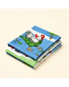 T-Fal Rooster Print Dual Kitchen Dishcloth (synthetic illustration; no displayed measurements)