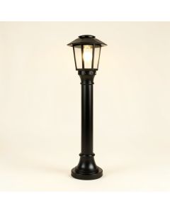 Tyndale Black 1 -Light 65 '' H Solar Powered Lamp Post ( Full ) (synthetic illustration; no displayed measurements)