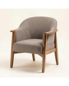 Henrika Upholstered Arm Chair Dining Chair In Driftwood (synthetic illustration; no displayed measurements)