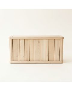 Juniper Bend Narrow Outdoor Storage Bench - Beige (synthetic illustration; no displayed measurements)