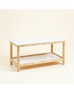 Oak Edge Indoor Bench - White (synthetic illustration; no displayed measurements)