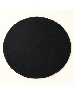 Ridge Bend Round Area Rug - Black (synthetic illustration; no displayed measurements)