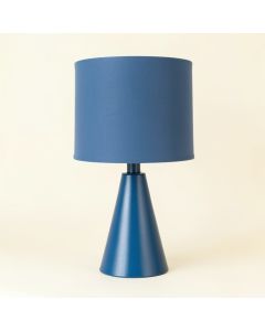 Elm Canyon Table Lamp With A Plain Fabric Shade - Blue (synthetic illustration; no displayed measurements)