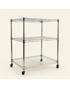 20 '' H X 20 '' W X 12 '' D 3-Tier Wire Shelving Unit With Liners (synthetic illustration; no displayed measurements)