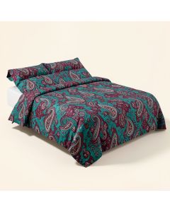 Mangino Vibrant Bohemian Chic Paisley Damask Medallion Duvet Cover Set (synthetic illustration; no displayed measurements)