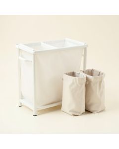 Flint Crossing Laundry Sorting Station With Plain Removable Bags - White (synthetic illustration; no displayed measurements)