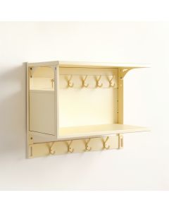 Olive Bridge Wall-Mounted Entryway Organizer Shelf - Cream (synthetic illustration; no displayed measurements)
