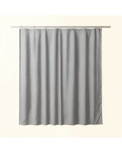 Maple Branch Shower Curtain Hanging Flat From A Plain Rod - Gray (synthetic illustration; no displayed measurements)