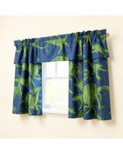 Mod Dinosaur 54 '' Window Valance (synthetic illustration; no displayed measurements)