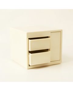 Rowan Crest Small-Parts Storage Drawer Cabinet - Cream (synthetic illustration; no displayed measurements)