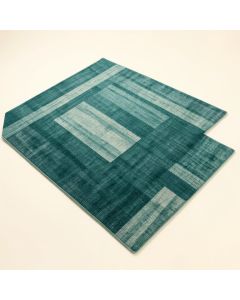 Agnus Striped Teal Indoor / Outdoor Area Rug (synthetic illustration; no displayed measurements)
