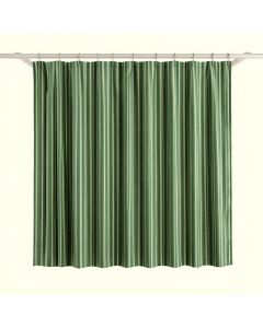 Rowan Bluff Shower Curtain Hanging Flat From A Plain Rod - Green (synthetic illustration; no displayed measurements)