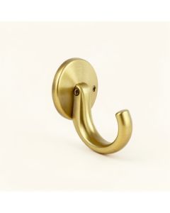 Brass Single Wall Mounted Robe Hook (synthetic illustration; no displayed measurements)