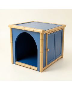 Bay Edge Empty Furniture-Style Litter Enclosure - Blue (synthetic illustration; no displayed measurements)