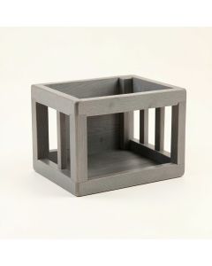Wren Crest Empty Furniture-Style Pet Crate - Gray (synthetic illustration; no displayed measurements)