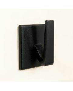 Elm Brook Wall-Mounted Robe Hook - Black (synthetic illustration; no displayed measurements)