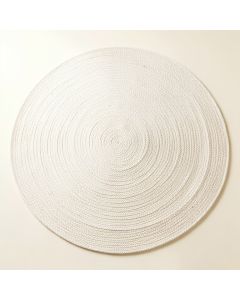 Flint Bend Round Area Rug - White (synthetic illustration; no displayed measurements)