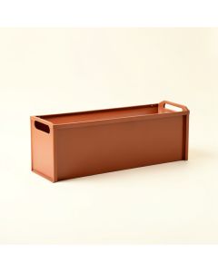 Birch Arc Narrow Outdoor Storage Bench (synthetic illustration; no displayed measurements)