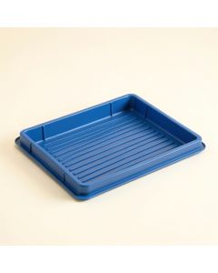 Cedar Brook Empty Under-Desk Cable Tray - Blue (synthetic illustration; no displayed measurements)