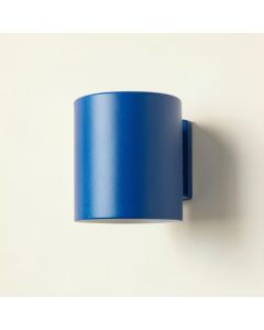 Reed Dale Wall Sconce Mounted On A Plain Wall - Blue (synthetic illustration; no displayed measurements)