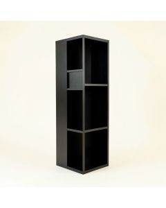 Clay Crossing Narrow Cubby Tower - Black (synthetic illustration; no displayed measurements)