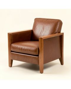 Benu 26 '' Wide Top Grain Leather Armchair (synthetic illustration; no displayed measurements)