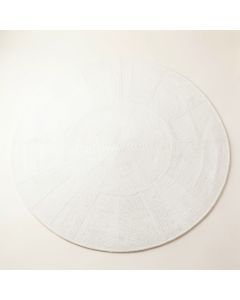 Dawn Branch Round Area Rug - White (synthetic illustration; no displayed measurements)