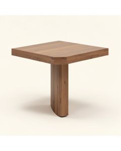 Jaliah Dining Table With Clipped Corner Medium Walnut (synthetic illustration; no displayed measurements)