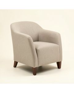 Lillian Upholstered Solid Back Skirted Side Chair (synthetic illustration; no displayed measurements)