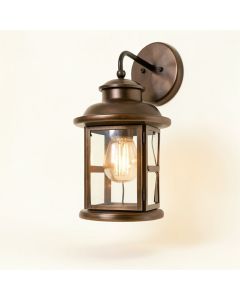 Shinault Oil Rubbed Bronze 1 -Bulb 17.32 '' H Outdoor Hanging Lantern (synthetic illustration; no displayed measurements)