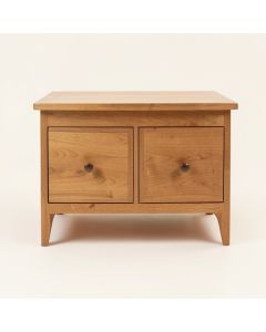 Doynton Solid Wood 2 Drawer End Table (synthetic illustration; no displayed measurements)