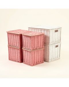 Wicker 5 Piece Laundry Hamper And Basket Set (synthetic illustration; no displayed measurements)