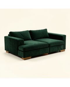 Java 119 '' Wide Velvet Reversible Modular Sofa & Chaise (synthetic illustration; no displayed measurements)