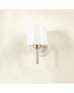 Fern Branch Wall Sconce Mounted On A Plain Wall - White (synthetic illustration; no displayed measurements)