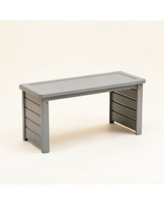 Willow Branch Narrow Outdoor Storage Bench - Gray (synthetic illustration; no displayed measurements)