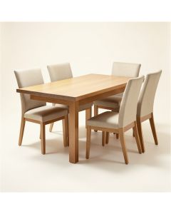 Óliver 7 Piece Extendable Solid Wood Dining Set (synthetic illustration; no displayed measurements)