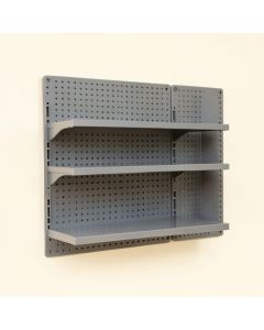 Elm Branch Empty Wall-Mounted Tool Organizer Panel - Gray (synthetic illustration; no displayed measurements)