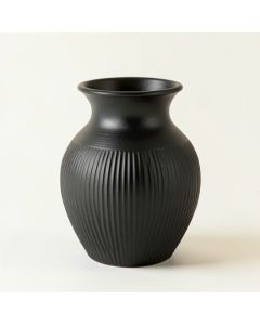 Oak Arc Empty Decorative Vase - Black (synthetic illustration; no displayed measurements)
